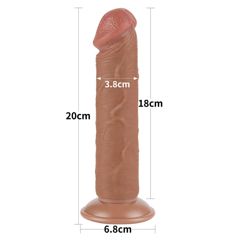 Dildo Sliding Skin 8 Brown