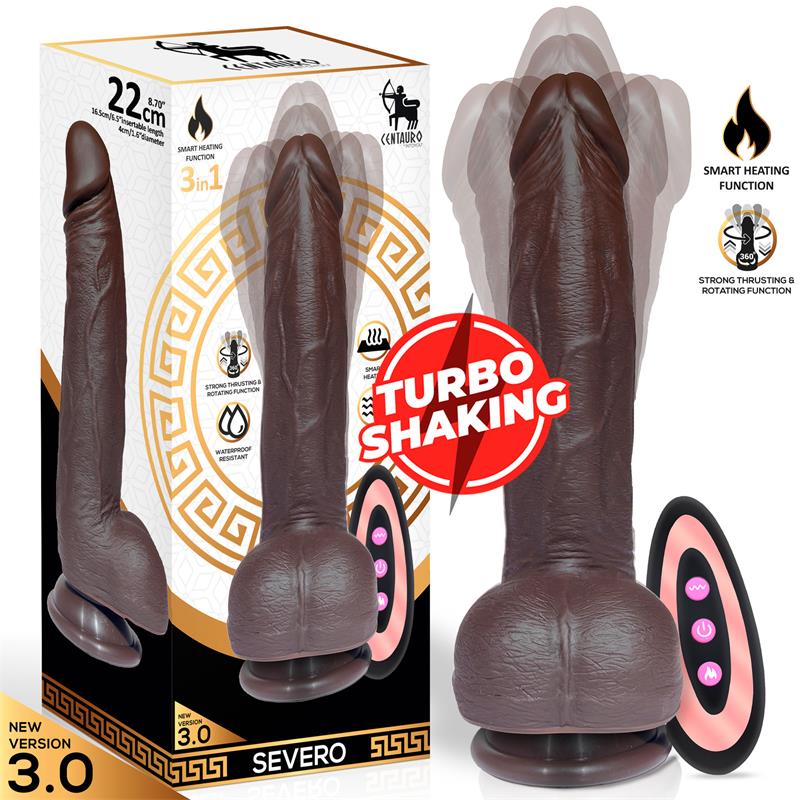 Severo Realistic Turbo Shaking Dildo Thrusting, 360? Rotation Remote Control Heat Effect