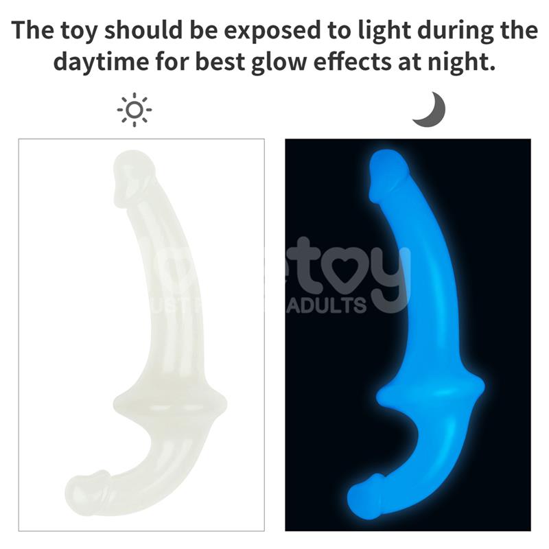 Double dildo Lumino Play Blue Light 10.5