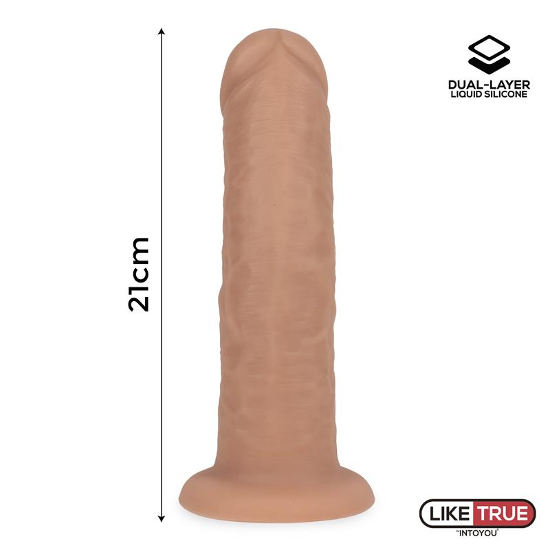 Realistic Dildo Liquid Silicone Dual Layer 8.25