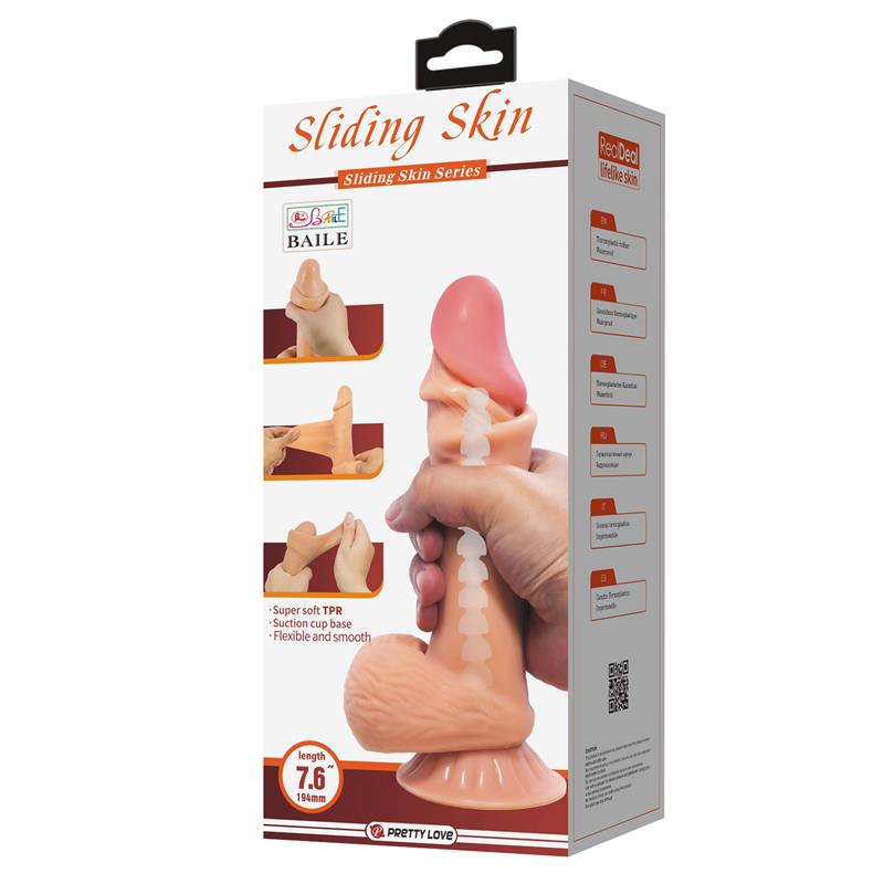 Sliding Skin Realistic Dildo 19.4 cm