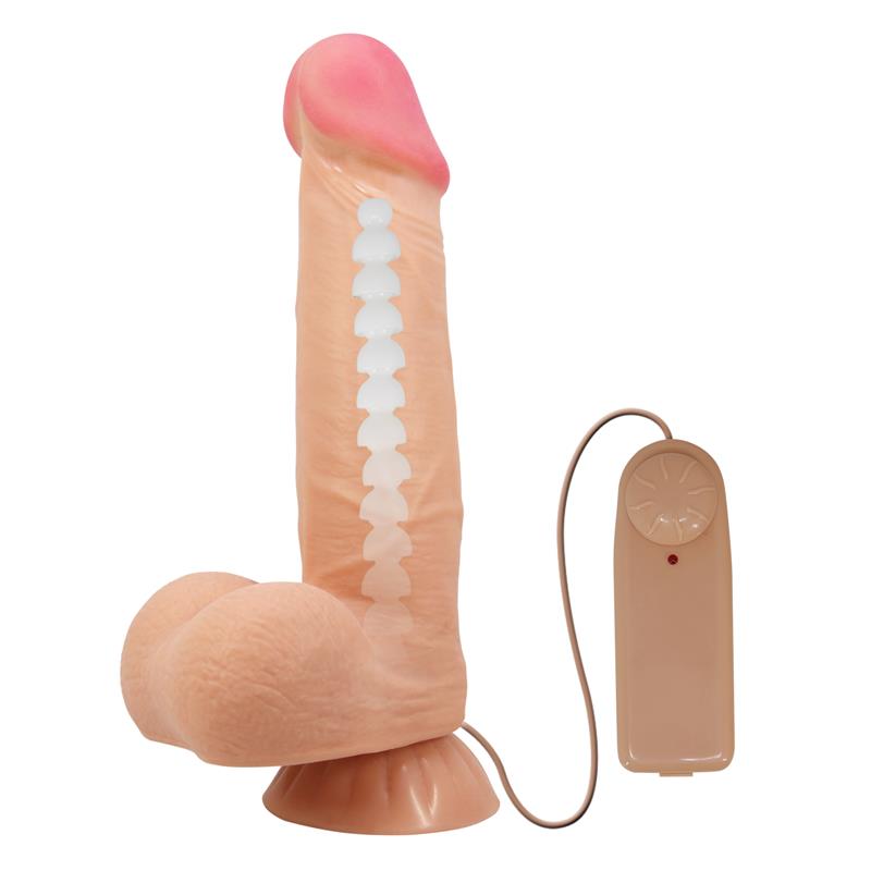 Realistic Vibrator with Remote Control, Dual Density, and Sliding Skin