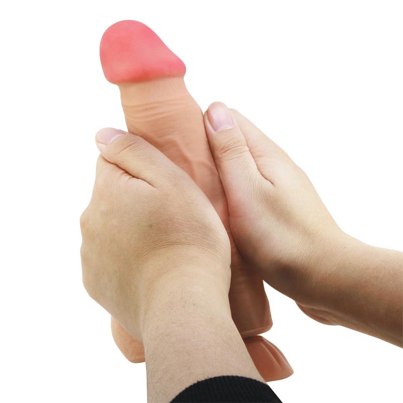 Realistic Vibrator with Remote Control, Dual Density, and Sliding Skin