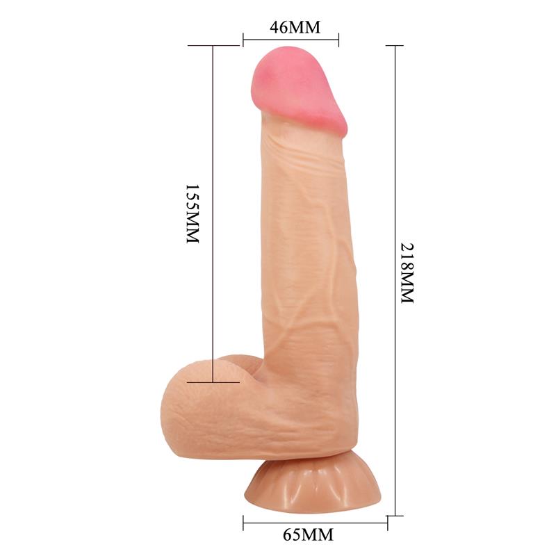 Realistic Vibrator with Remote Control, Dual Density, and Sliding Skin