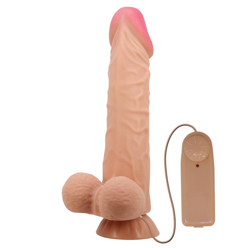 Sliding Skin Vibrating Dildo with Remote Control 24 cm