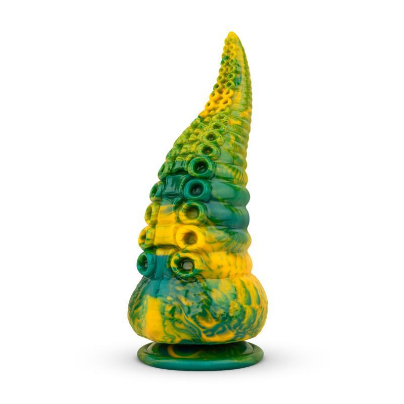 Tentacle Delight Green and Yellow Dildo 22.4 cm - 8.8