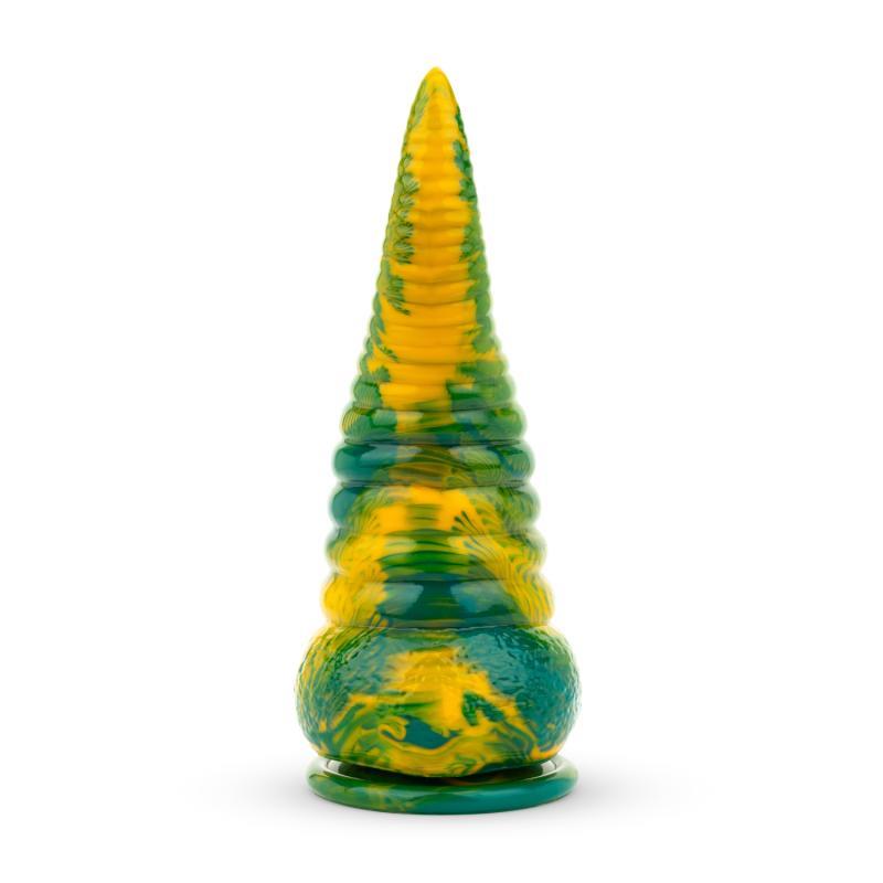 Tentacle Delight Green and Yellow Dildo 22.4 cm - 8.8